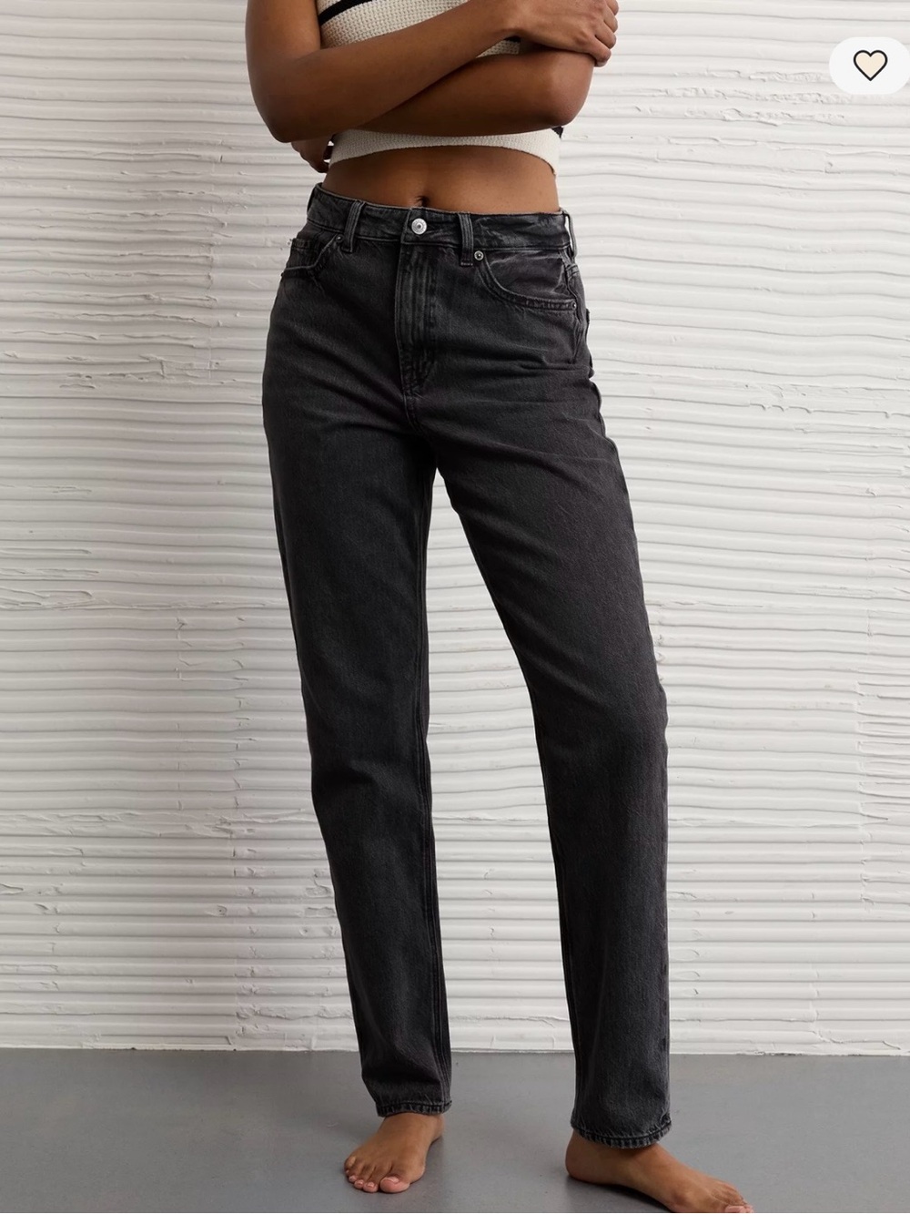 American Eagle Outfitters Straight Leg Jeans — Black Wash